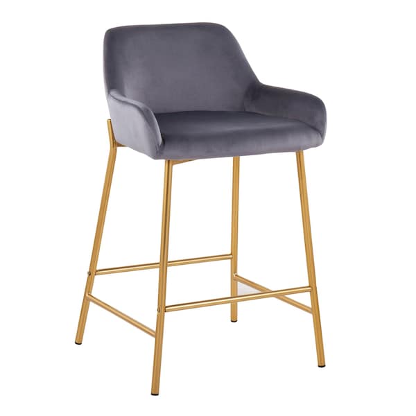 Lumisource Daniella Fixed-Height Counter Stool - Set of 2 PR - B24-DNLA2 AUVSV2