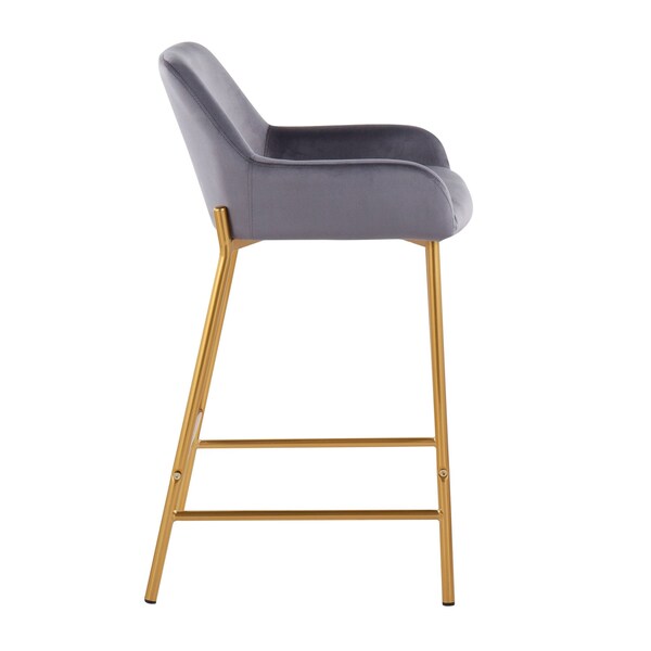 Lumisource Daniella Fixed-Height Counter Stool - Set of 2 PR - B24-DNLA2 AUVSV2