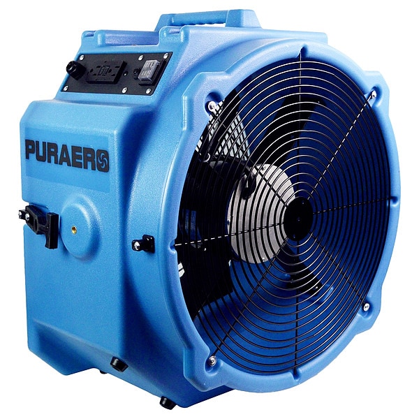 Puraero Portable Blower, 4000 cfm, 2 Speeds, 115 V - PA-250-AF