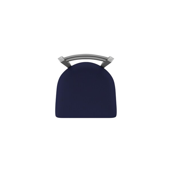 Holland Bar Stool Co OD411 Jackie Low Back Stainless Steel 25 Swivel Outdoor Counter Stool with Breeze Sapphire Seat - OD41125SSOD001