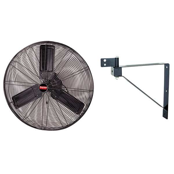 Dayton Light Duty Industrial Fan W/ 30 in Blade Dia, 4650/7250 CFM, 115VAC, 1/4 hp, 9 ft Cord - 1RWB4