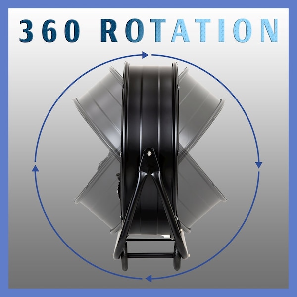 Iliving High Velocity Industrial Drum Fan, 24 in Blade Dia, 120V, 7,700 cfm - ILG8MF24-77