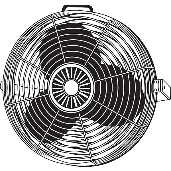 Air King Fan, 12 in Blade Dia, 120V - 9312