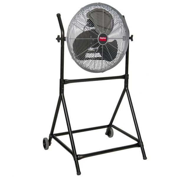 Dayton Floor Fan, Floor Mount, 18 in Blade Dia, 120V, 2,050/2,330/2,650 cfm, Non-Oscillating - 61LD84