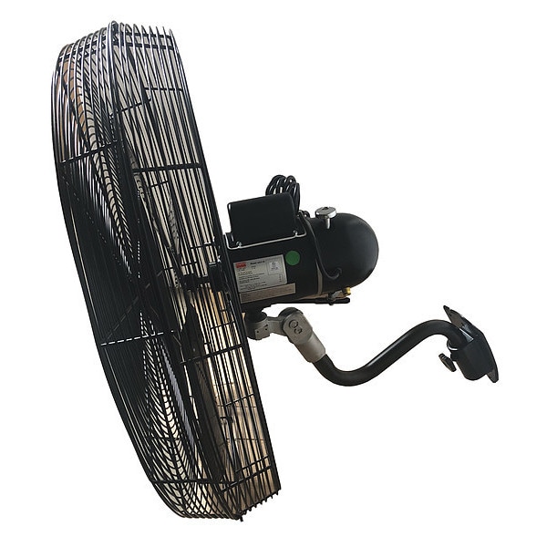 Dayton Light Duty Industrial Fan, Wall Mount, 30 in Blade Dia, 115V, 7,260/8,200 cfm, Oscillating - 6ALF1