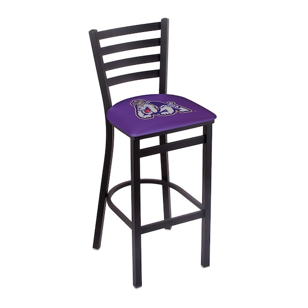 Holland Bar Stool Co 25" Blk Wrinkle James Madison Stationary Counter Stool, Ladder Back - L00425JMSMAD