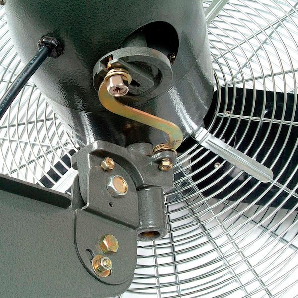 Global Industrial Fan, Wall Mount, 30 in Blade Dia, 120V, Oscillating - 607051