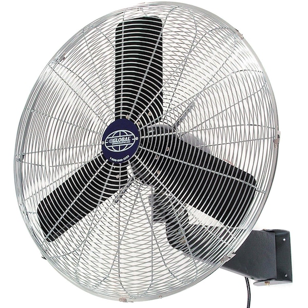 Global Industrial Fan, Wall Mount, 30 in Blade Dia, 120V, Oscillating - 607051