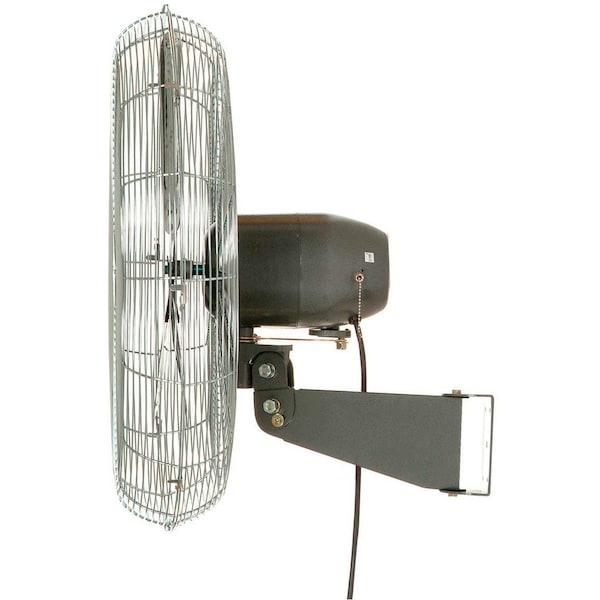 Global Industrial Fan, Wall Mount, 30 in Blade Dia, 120V, Oscillating - 607051