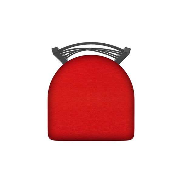 Holland Bar Stool Co 25" Swivel Counter Stool, Pewter Finish, Canter Red Seat - 82025PW011