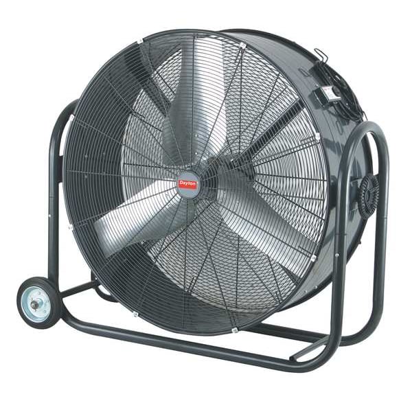 Dayton Standard Duty Industrial Fan, 36 in Blade Dia, Non-Oscillating, 115VAC, 8350/12250 CFM - 1YNW5