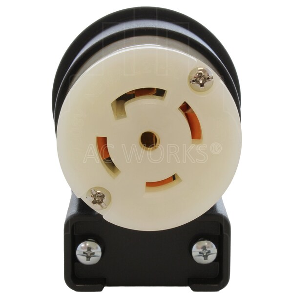 Ac Works NEMA L21-30R 30A 3-Phase 120/208V 3PY, Elbow 5-Wire Locking Female UL, C-UL Approval - ASEL2130R