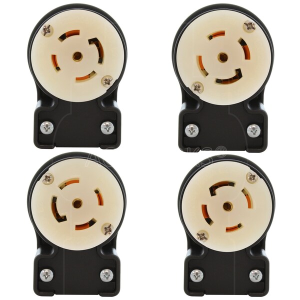 Ac Works NEMA L21-30R 30A 3-Phase 120/208V 3PY, Elbow 5-Wire Locking Female UL, C-UL Approval - ASEL2130R