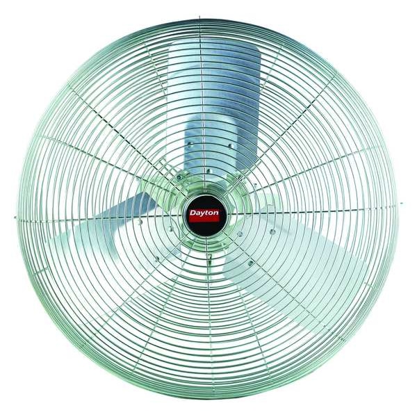 Dayton Washdown Industrial Washdown Fan, Wall Mount, 30 in Blade Dia, 115/230V, 10,050 cfm - 1VCG2