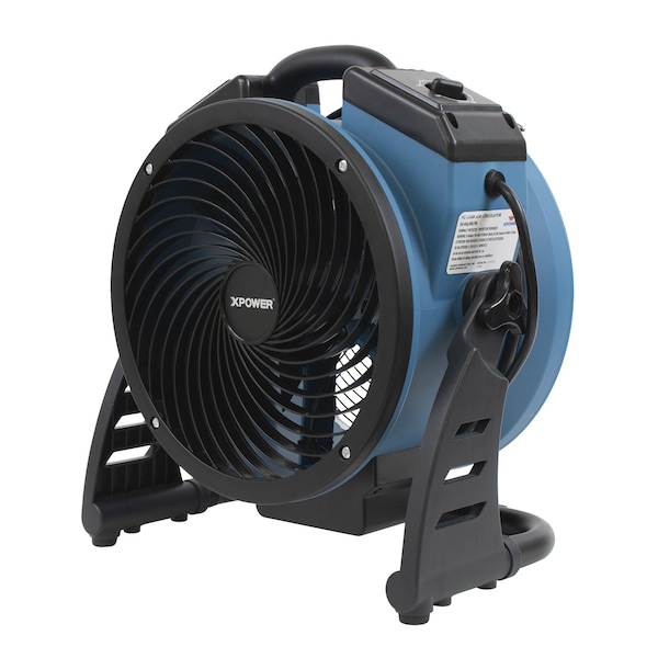 Xpower Air Circulator, 1000 CFM, Variable Speed, 11 in Sealed Brushless DC Motor, Rechargeable AC/DC - FC-150B
