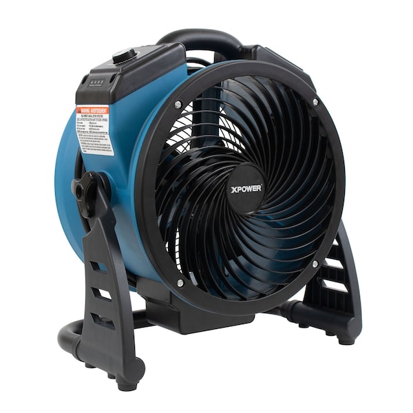 Xpower Air Circulator, 1000 CFM, Variable Speed, 11 in Sealed Brushless DC Motor, Rechargeable AC/DC - FC-150B
