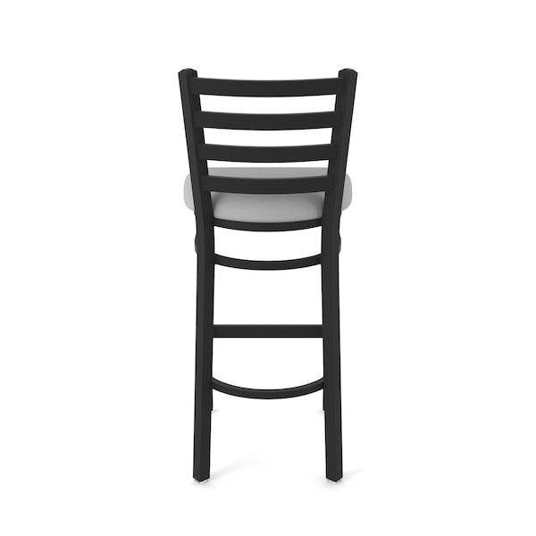 Holland Bar Stool Co 25" Stationary Counter Stool, Black Wrinkle, Canter Grey Seat - 40025BW007