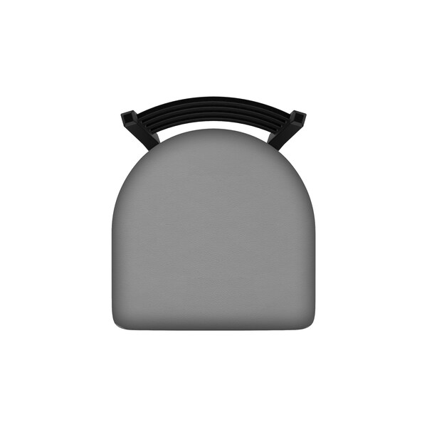 Holland Bar Stool Co 25" Stationary Counter Stool, Black Wrinkle, Canter Grey Seat - 40025BW007