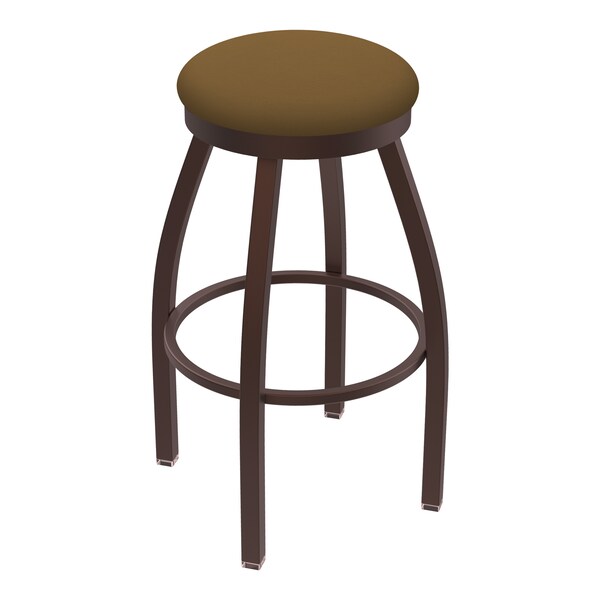Holland Bar Stool Co 25" Swivel Counter Stool, Bronze Finish, Canter Saddle Seat - 80225BZ012