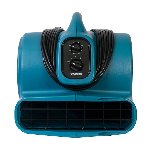 Xpower Air Mover W/ 3 hr Timer and Filter Kit, 1/3 HP, 2000 CFM, 3.8 Amps, 4 Positions, 3 Speeds - X-430TF