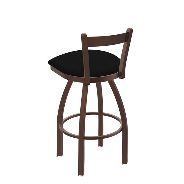 Holland Bar Stool Co 25" Low Back Swivel Counter Stool, Bronze Finish, Black Vinyl Seat - 82125BZBLKVINYL