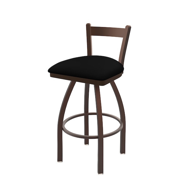 Holland Bar Stool Co 25" Low Back Swivel Counter Stool, Bronze Finish, Black Vinyl Seat - 82125BZBLKVINYL