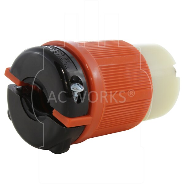 Ac Works NEMA L21-20R 20A 3-Phase 120/208V 3PY, 5-Wire Locking Female UL, C-UL Approval in Orange - ASL2120R