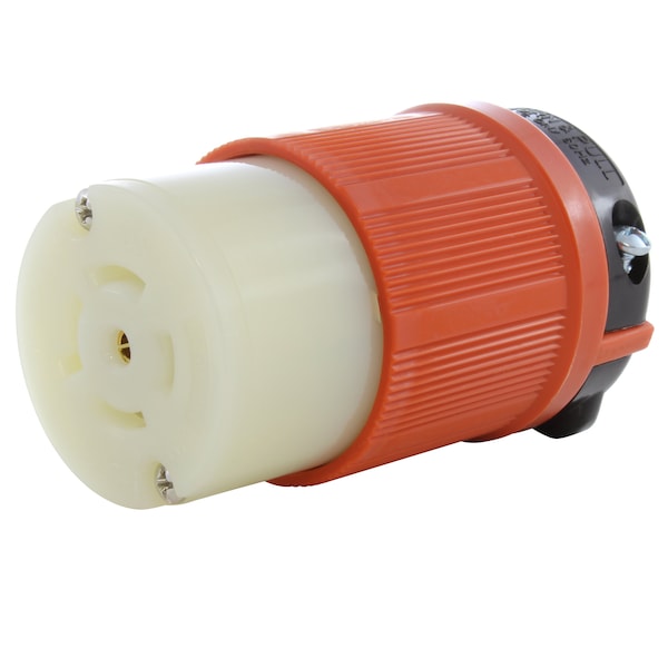 Ac Works NEMA L21-20R 20A 3-Phase 120/208V 3PY, 5-Wire Locking Female UL, C-UL Approval in Orange - ASL2120R