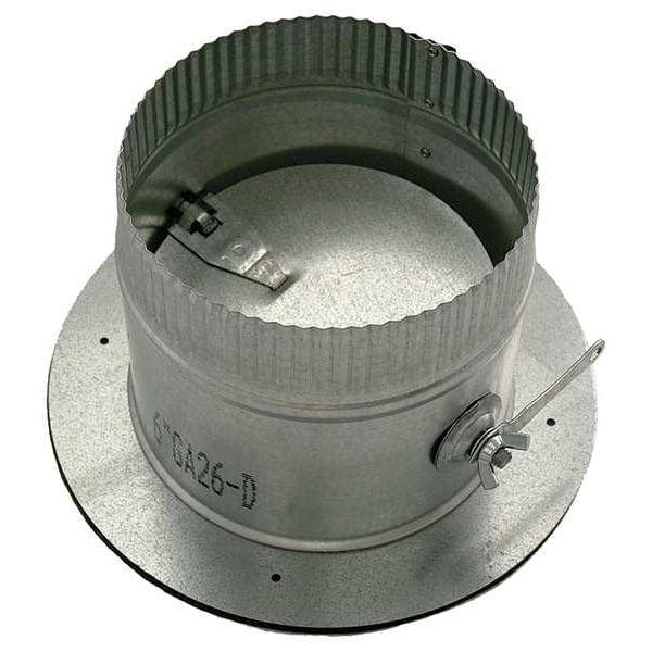 Greenseam Duct Collar w/Damper, 14 in 6 in H - GR6POCR12GA26D