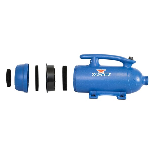 Xpower Professional Force Air Pet Dryer, 6 HP, 180 CFM, 19 Amps, Variable Speed, Double Motor - B-27