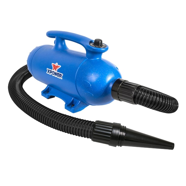 Xpower Professional Force Air Pet Dryer, 6 HP, 180 CFM, 19 Amps, Variable Speed, Double Motor - B-27