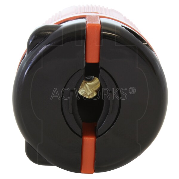 Ac Works NEMA L7-30R 30A 277V 3-Prong Locking Female Connector with UL, C-UL Approval in Orange - ASL730R