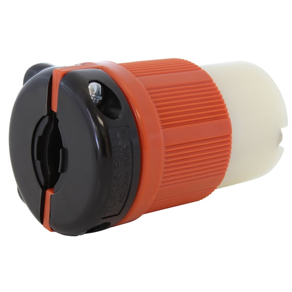 Ac Works NEMA L7-30R 30A 277V 3-Prong Locking Female Connector with UL, C-UL Approval in Orange - ASL730R