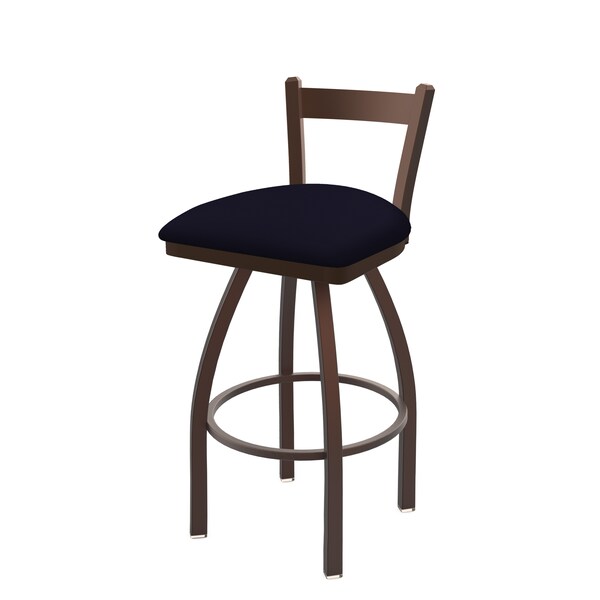 Holland Bar Stool Co 25" Low Back Swivel Counter Stool, Bronze Finish, Canter Twilight Seat - 82125BZ002