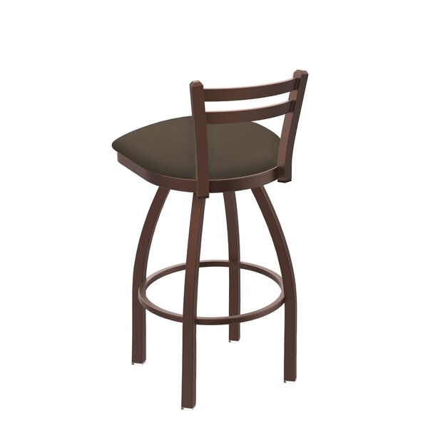 Holland Bar Stool Co 25" Low Back Swivel Counter Stool, Bronze Finish, Canter Earth Seat - 41125BZ006