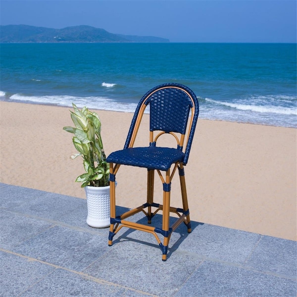 Safavieh 19.75 x 21 x 42.5 in. California Counter Stool, Navy - PAT7532B