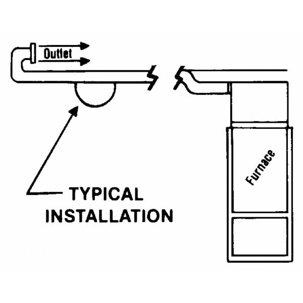 Tjernlund Products Inline Duct Booster, 7 In. L, Sleeve - DB-2