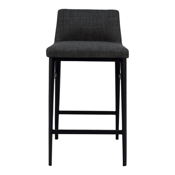 Moes Home Collection Baron Counter Stool, Charcoal Grey - 33.8 x 17.5 x 19.7 in. - EJ-1031-07