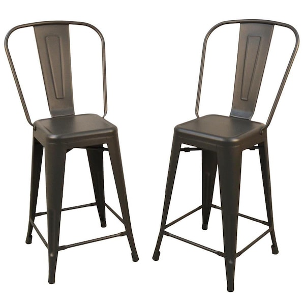 Carolina Cottage 24 in. Adeline Counter Stool, Rustic Pewter - TH1001-24F RPW