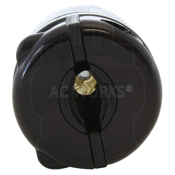 Ac Works NEMA L7-30R 30A 277V 3-Prong Locking Female Connector with UL, C-UL Approval in Black - ASL730R-BK