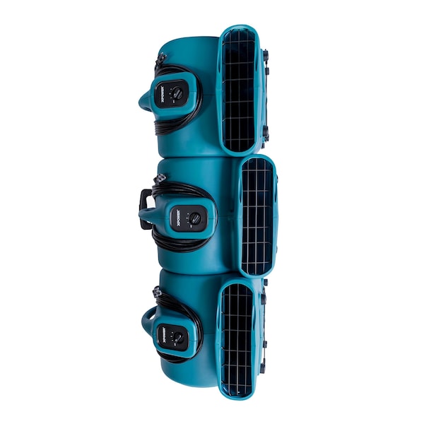 Xpower Air Mover W/ Telescopic Handle and Wheels, 1 HP, 3600 CFM, 8.5 Amps, 3 Positions, 3 Speeds - P-830H