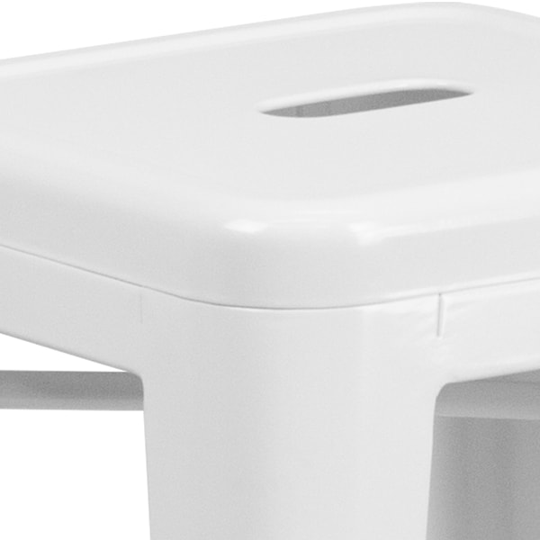 Flash Furniture 24" High Backless White Counter Height Stool - CH-31320-24-WH-GG