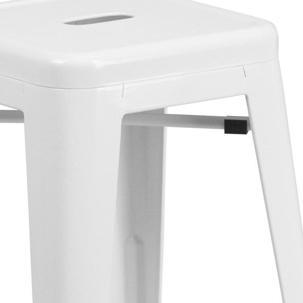Flash Furniture 24" High Backless White Counter Height Stool - CH-31320-24-WH-GG