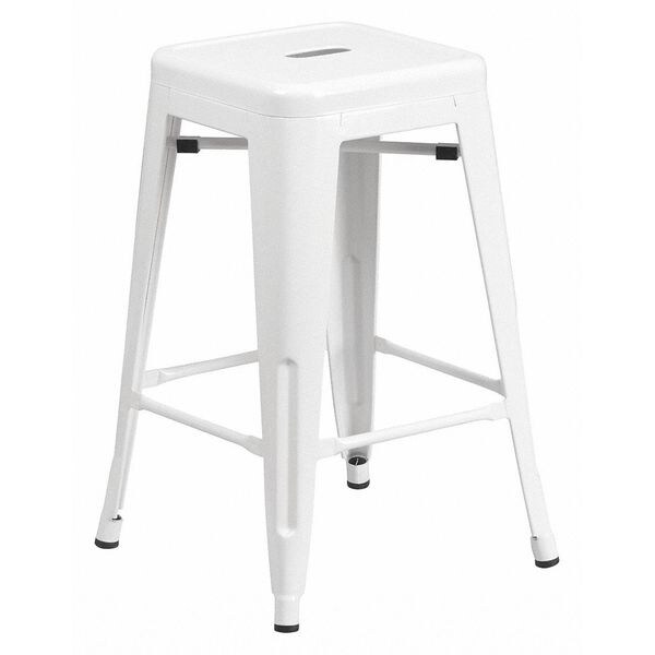 Flash Furniture 24" High Backless White Counter Height Stool - CH-31320-24-WH-GG