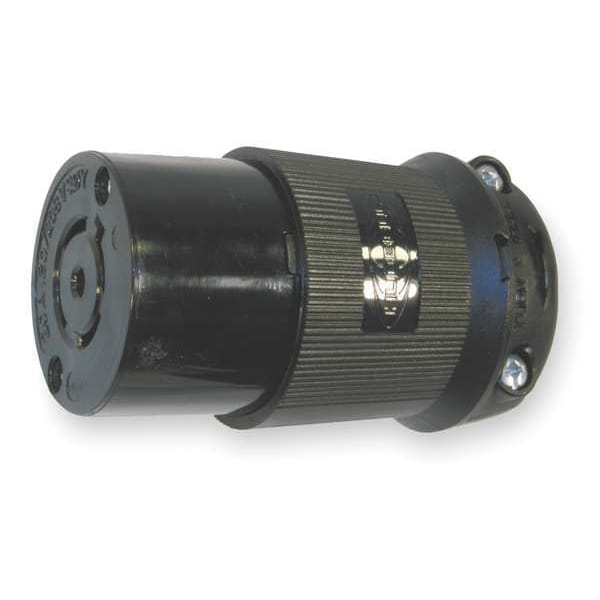 Hubbell 20A Locking Connector 4P 5W 120/208VAC L21-20R BK - HBL2513BK