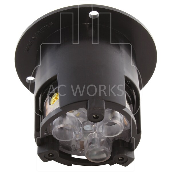 Ac Works 20A 125V L5-20R Flanged Outlet UL and C-UL Listed. - ASOUL520R
