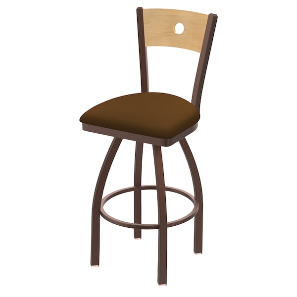 Holland Bar Stool Co 25" Swivel Counter Stool, Bronze Finish, Nat Back, Canter Thatch Seat - 83025BZNATMPLB001