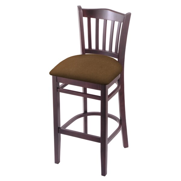 Holland Bar Stool Co 25" Counter Stool, Dark Cherry Finish, Rein Thatch Seat - 312025DC026