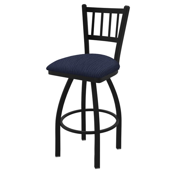Holland Bar Stool Co 25" Swivel Counter Stool, Black Wrinkle, Graph Anchor Seat - 81025BW014