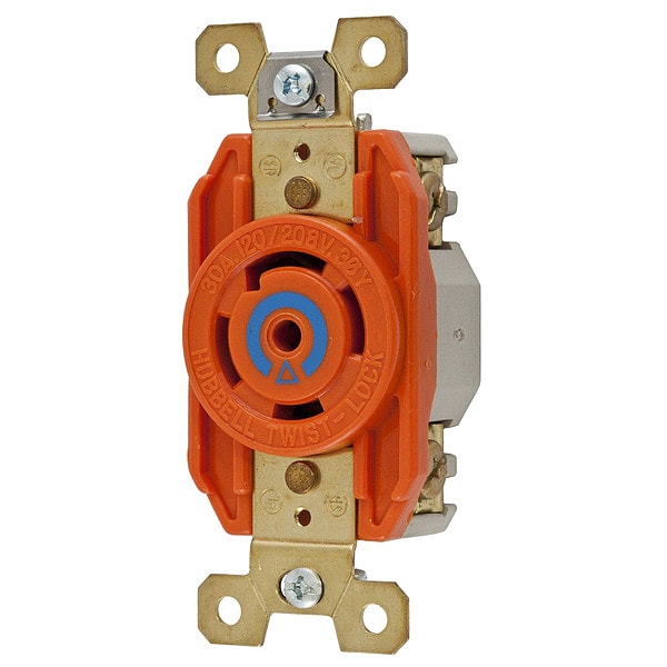 Hubbell 30A Isolated Ground Locking Receptacle 4P 5W 120/208VAC - IG2810